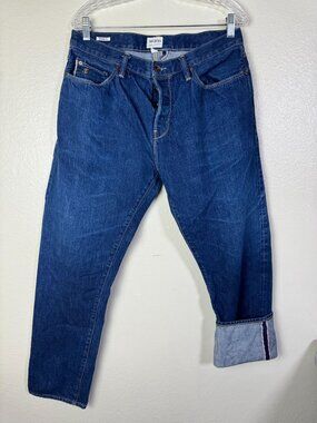 Todd Snyder Men Blue Selvedge Denim Jeans 12.5 Oz Slim Straight Fit sz 35x32 30"